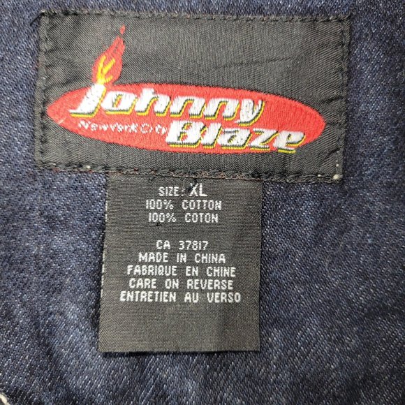 Johnny Blaze Vintage Jean Jacket Button Denim Men XL - Picture 3 of 4